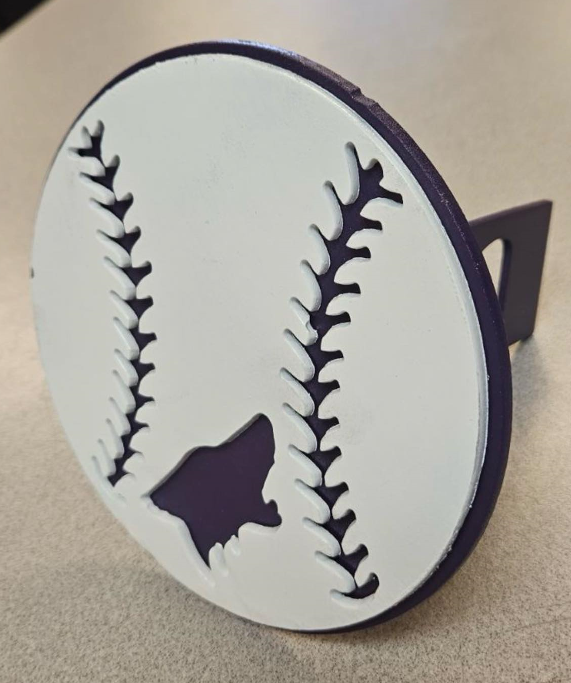 Baseball Trailer Hitch Cover DXF