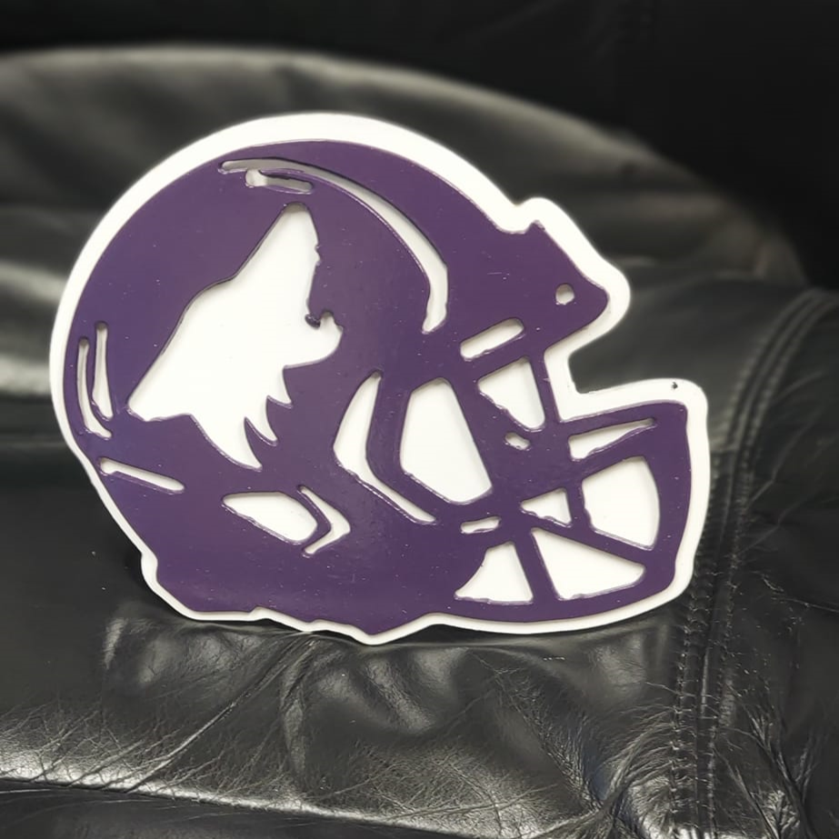 Football Helmet Trailer Hitch Cover DXF