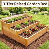 3 Tier Raised Garden Bed Plans PDF | DIY Wooden Planter Box Plans | Vertical Garden Plan | Raised Planter Bed DIY | Outdoor Woodworking Project