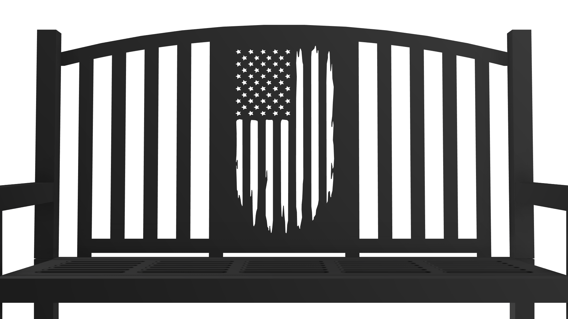 American Flag Bench DXF & Blueprints