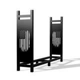 American Flag Firewood Rack DXF & Blueprints