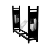 American Flag Firewood Rack DXF & Blueprints