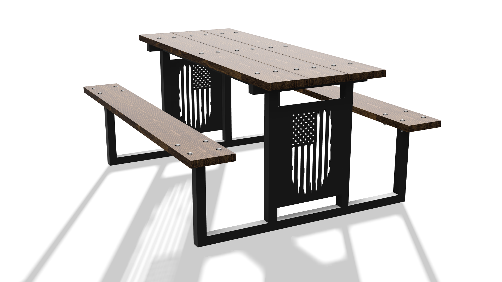 American Flag Picnic Table DXF & Blueprints