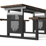 American Flag Picnic Table DXF & Blueprints