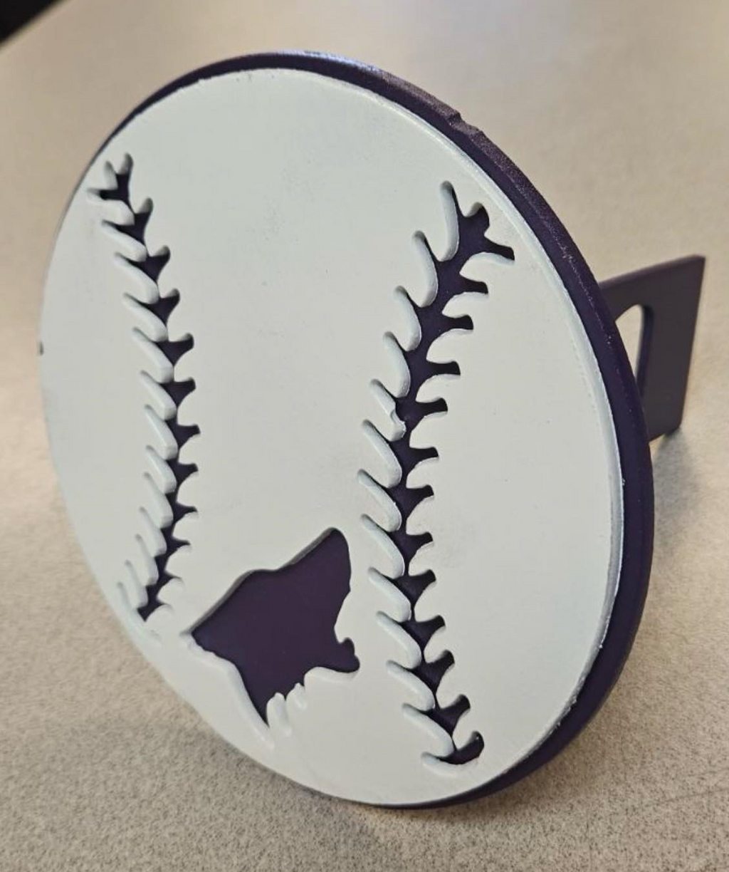 Baseball Trailer Hitch Cover DXF