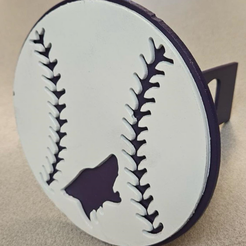 Baseball Trailer Hitch Cover DXF