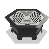 Basic Hexagon Fire Pit DXF & Blueprints
