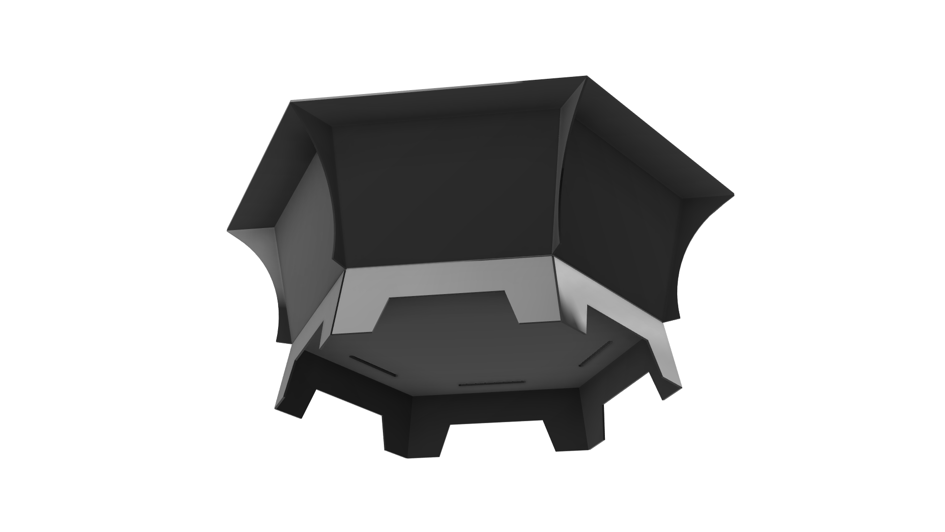 Basic Hexagon Fire Pit DXF & Blueprints