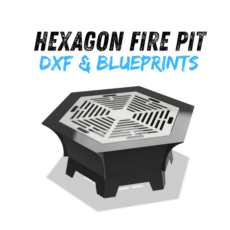 Basic Hexagon Fire Pit DXF & Blueprints