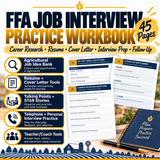 FFA Job Interview Practice Workbook | Resume, Cover Letter & Interview Prep