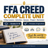FFA Creed Complete Unit | 5-Day Lessons, Activities, Quizzes, Project & Recitation