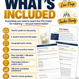 FFA Creed Complete Unit | 5-Day Lessons, Activities, Quizzes, Project & Recitation