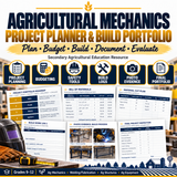 Agricultural Mechanics Project Planner and Build Portfolio cover, 43-page shop project workflow and documentation system