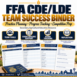 Reusable CDE/LDE coaching system with Meats, Chapter Conducting & Job Interview supplements. Practice tracking & rubrics.