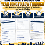 FFA Officer Retreat & Chapter Planning Toolkit | POA, Goals, Calendar & Team Building