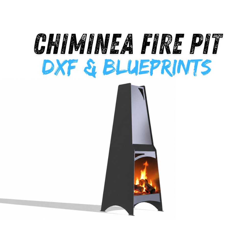 Chiminea Fire Pit DXF & Blueprints