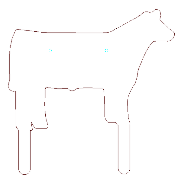 Cow Halter Holder DXF cut file