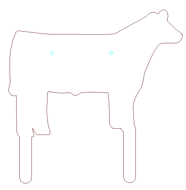 Cow Halter Holder DXF cut file