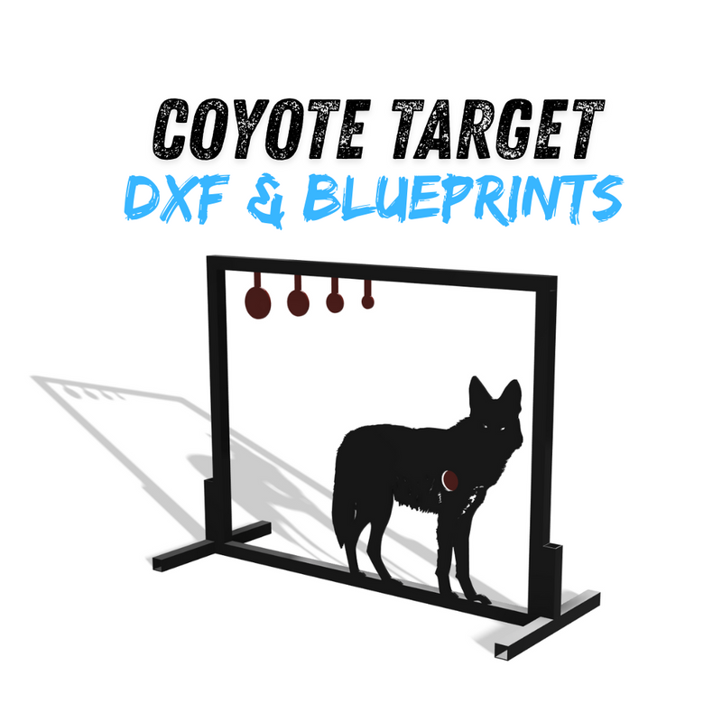 Coyote Shooting Target DXF & Blueprints