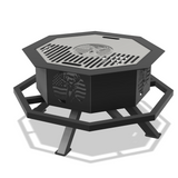Deer & American Flag Fire Pit DXF and Blueprints