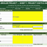 Broiler SAE Financial Spreadsheet