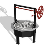 Fire Pit Santa Maria Grill DXF & Blueprints