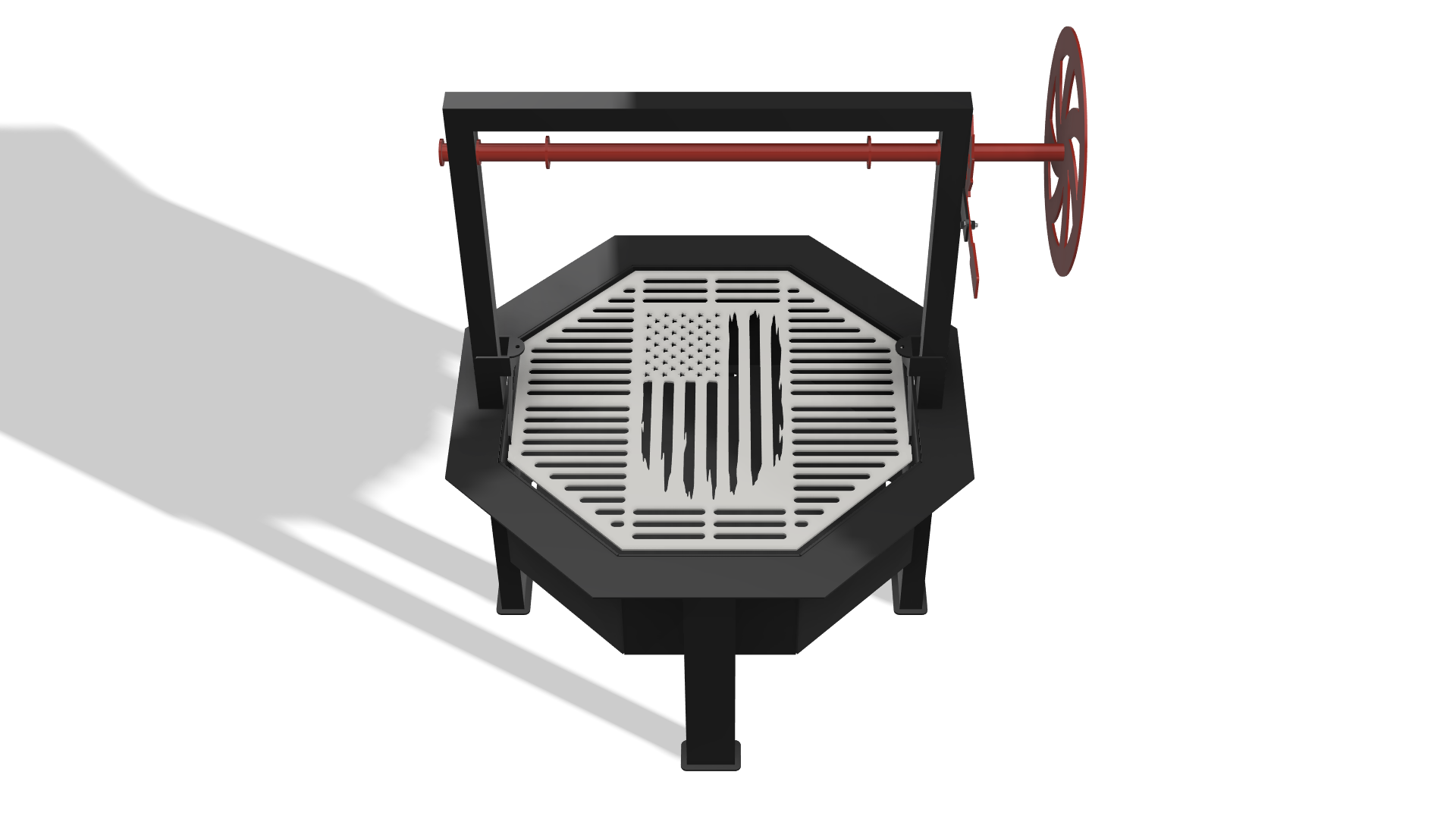 Fire Pit Santa Maria Grill DXF & Blueprints