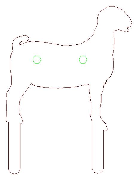 Goat Halter Holder DXF File