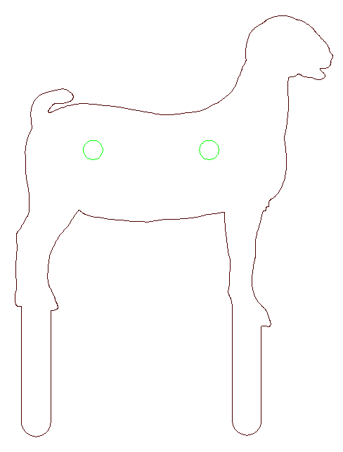 Goat Halter Holder DXF File