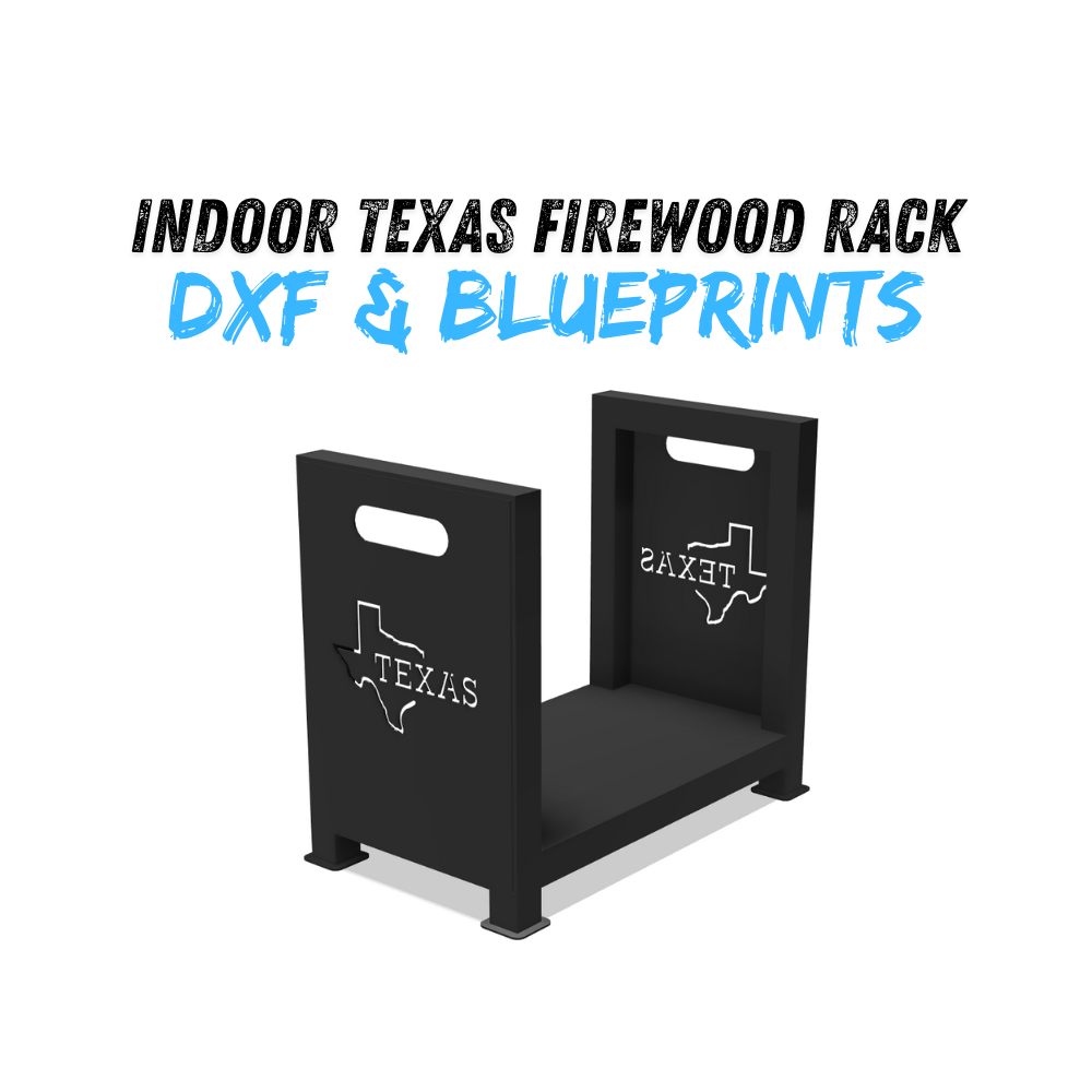 Indoor Texas Firewood Rack DXF & Blueprints
