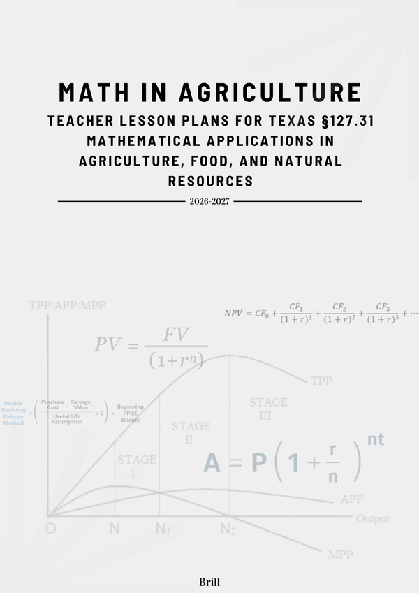 Math in Agriculture Complete Curriculum | Full-Year Ag Math Course (9 Units, 81 Lessons, TEKS-Aligned)