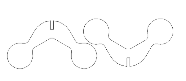 2.5" Walking Shooting Target DXF Cut File