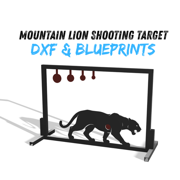 Mountain Lion Shooting Target DXF & Blueprints