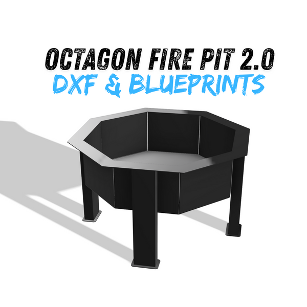 Octagon Fire Pit 2.0 DXF & Blueprints