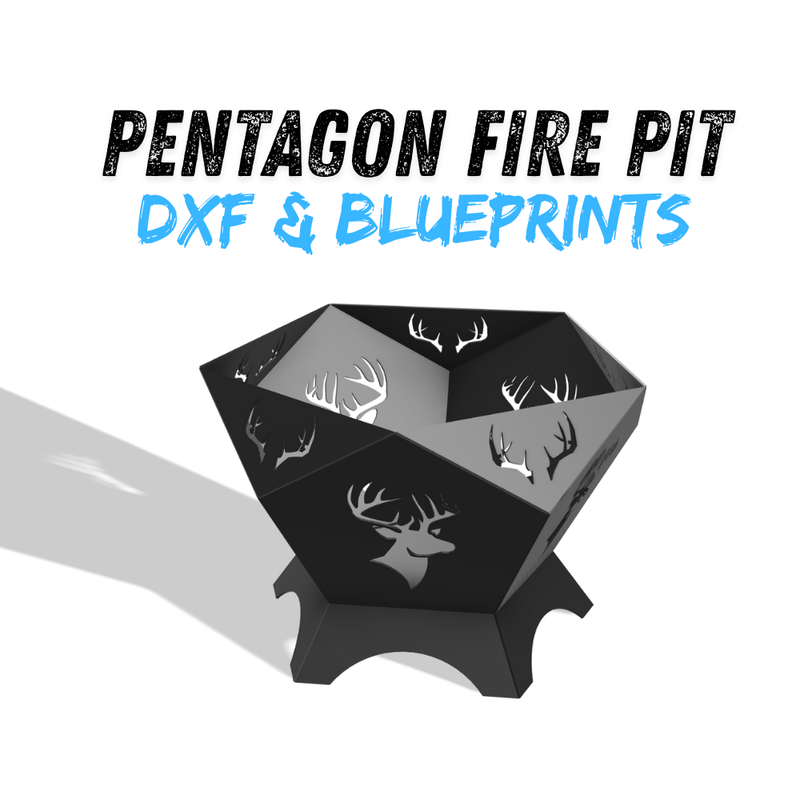 Pentagon Fire Pit DXF & Blueprints