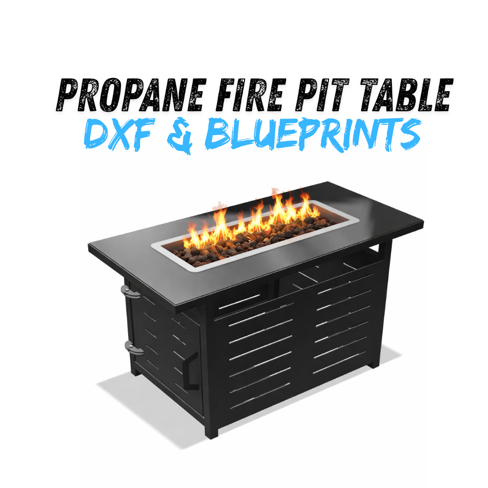 Propane Fire Pit Table DXF & Blueprints