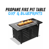 Propane Fire Pit Table DXF & Blueprints