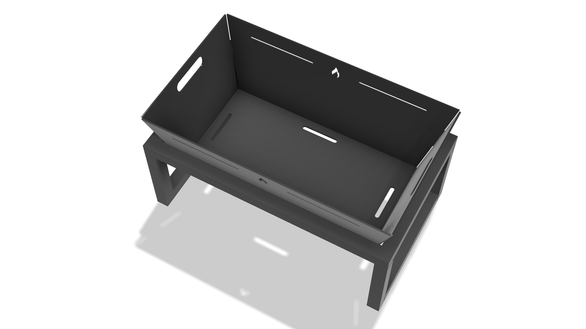 Rectangular Fire Pit DXF & Blueprints