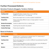 Poultry CDE Cheat Sheet - Competition Quick Reference Guide