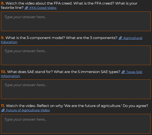 FFA Discovery Quest - Interactive Agricultural Education Webquest