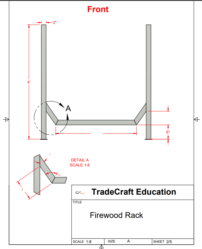4' Firewood Rack Project Plan Bundle | Metal Fabrication Shop Project
