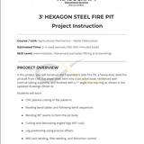 3' Hexagon Steel Fire Pit Project Plan Bundle | Metal Fabrication Shop Project
