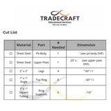 3' Hexagon Steel Fire Pit Project Plan Bundle | Metal Fabrication Shop Project