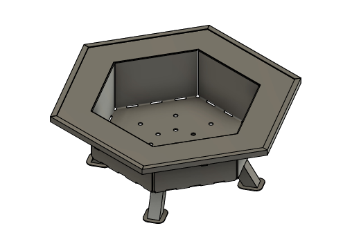 3' Hexagon Steel Fire Pit Project Plan Bundle | Metal Fabrication Shop Project