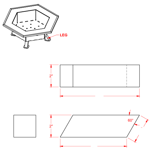 3' Hexagon Steel Fire Pit Project Plan Bundle | Metal Fabrication Shop Project