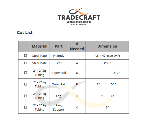 Bucky Pit Project Plan Bundle | Octagonal Steel Fire Pit Metal Fabrication Project