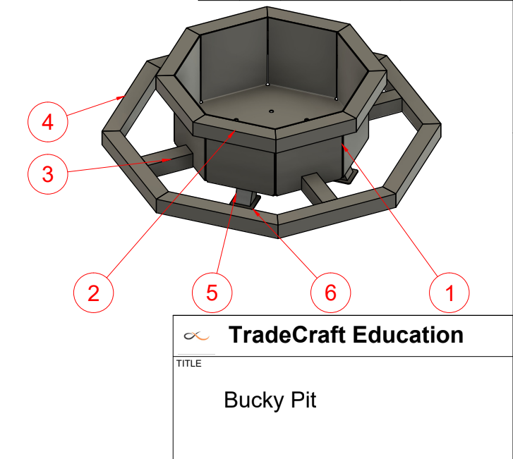Bucky Pit Project Plan Bundle | Octagonal Steel Fire Pit Metal Fabrication Project