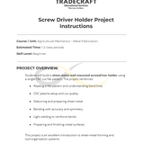 Screwdriver Holder Project Plan Bundle | Beginner Sheet Metal Fabrication Project