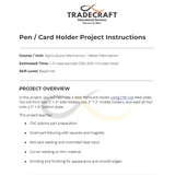 Pen / Card Holder Intro Project | Metal Fabrication Shop Project