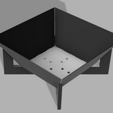 1 inch by 3 inch steel tubing fire pit welding project, bent steel body with angled frame